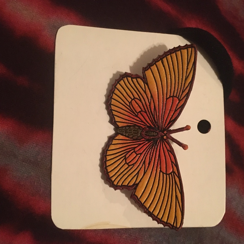 *2/$20 bundled* Handcrafted butterfly hair tie